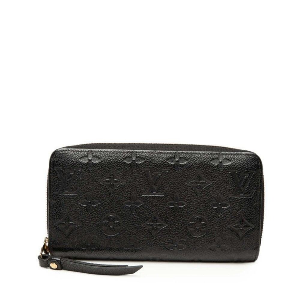 Louis Vuitton Monogram Empreinte Leather Zippy Long Wallet Black